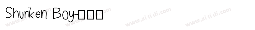 Shuriken Boy字体转换